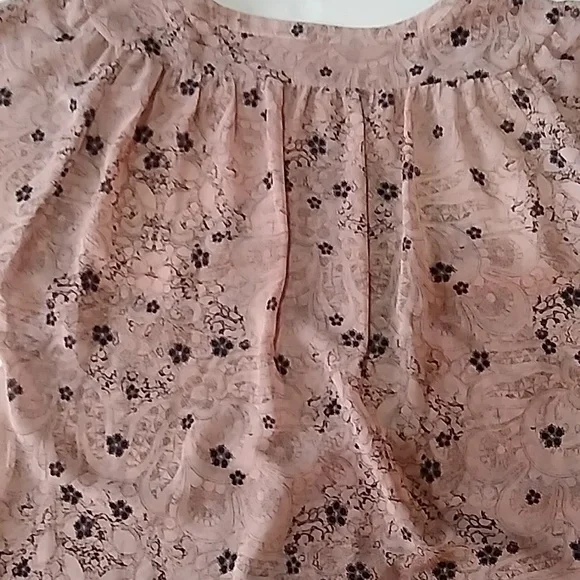 Top by AUTOGRAPH Short Sleeve Beige & Black X-LARGE - Picture 5 of 5